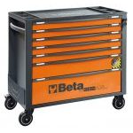 Beta RSC24AXL/7-O 7 Drawer Extra Long Mobile Roller Cabinet With Anti-Tilt System - Orange