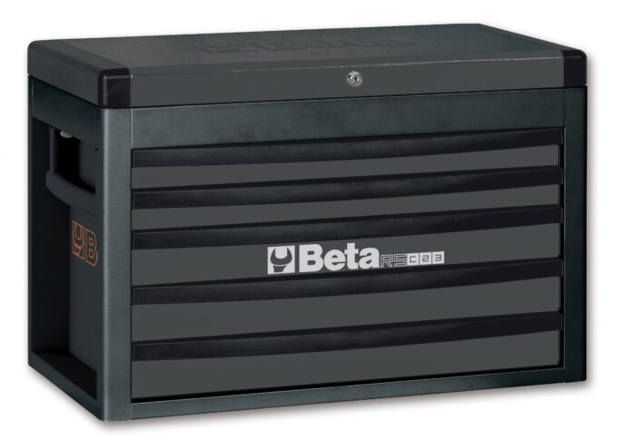 Beta RSC23 5 Drawer Portable Tool Chest / Top Box - Anthracite Grey