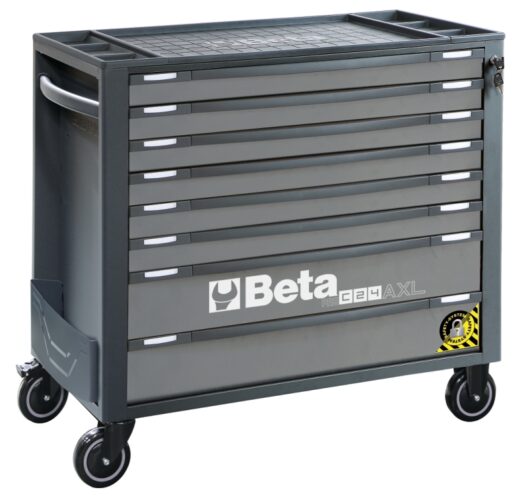 Beta RSC24AXL/8-A 8 Drawer Extra Long Mobile Roller Cabinet With Anti-Tilt System - Anthracite Grey