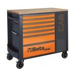 Beta RSC24L-CAB/O 7 Drawer Mobile Roller Cabinet and Tool Cabinet - Orange