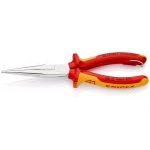 Knipex 26 16 200 T VDE Insulated Snipe Nose Side Cutting Pliers (Stork Beak Pliers) Tethered- 200mm