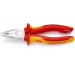 Knipex 03 06 180 T VDE Combination Pliers With Multi-Component Grip Tethered -180mm
