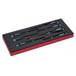 Bahco FF1E1005 Fit&Go 1/3 Foam Inlay 7 Piece Slotted, Philllips & Pozidriv Screwdriver Set