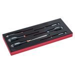 Bahco FF1E1006 Fit&Go 1/3 Foam Inlay 6 Piece Slotted, Philllips & Pozidriv Screwdriver Set