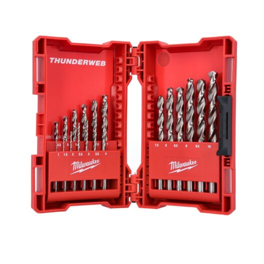 Milwaukee 4932352374 Thunderweb 19-Piece HSS-G Metal Drill Bit Set 1-10mm