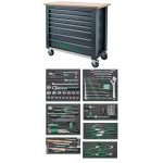 Stahlwille WB 625/161QR 161 Piece Tool Kit Supplied In 7 Drawer Mobile Work Bench Anthracite Grey
