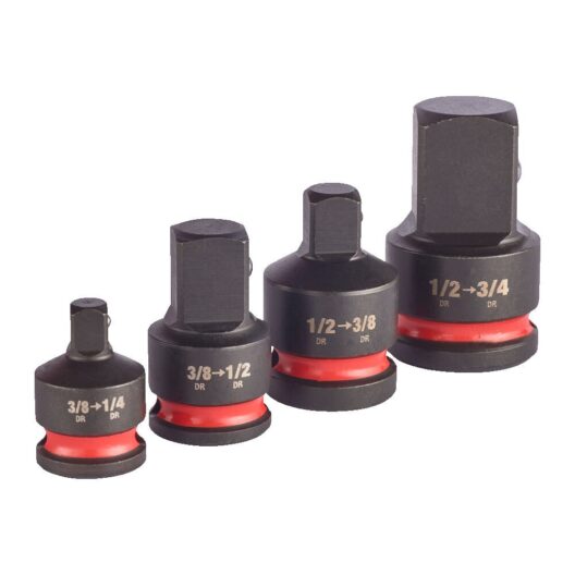 Milwaukee 4932480356 4 Piece 1/2" Shockwave™ Impact Duty Socket Adaptor Set