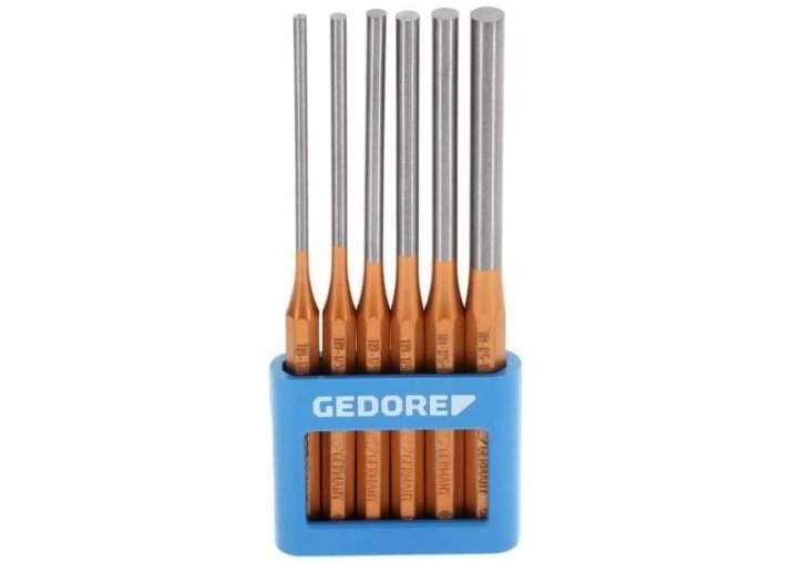 Gedore 119L 6 Piece Pin Punch Set 410mm In Holder PrimeTools