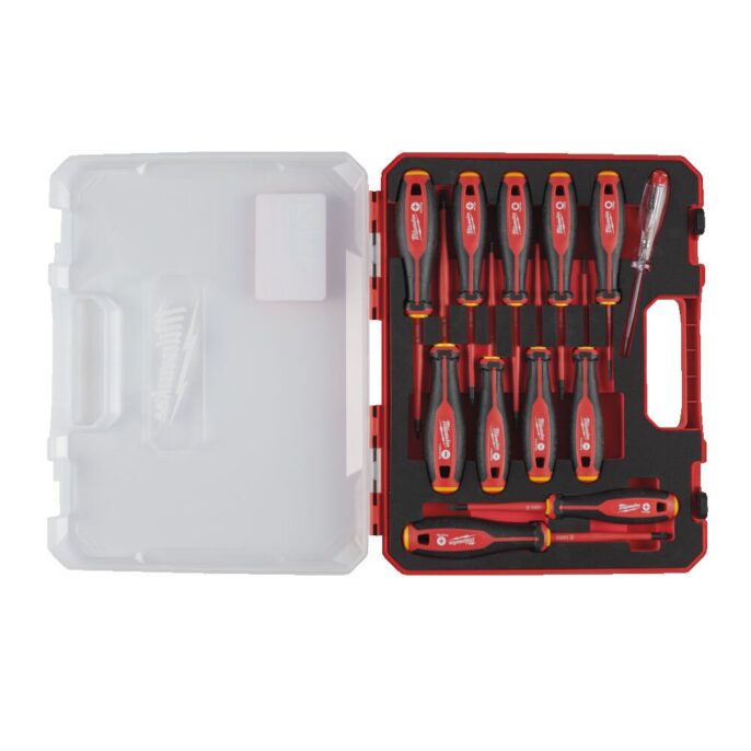 Milwaukee 4932479095 12 Piece Tri-Lobe VDE SLIM Screwdriver Set