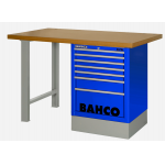 Bahco 1495K6CBLWB15TD Heavy Duty MDF Top Workbench With 6 Drawer Blue Cabinet 1500mm Long