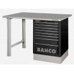 Bahco 1495K8CBKWB15TS Heavy Duty Steel Top Workbench With 8 Drawer Black Cabinet 1500mm Long