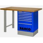 Bahco 1495K7CBLWB18TD Heavy Duty MDF Top Workbench With 7 Drawer Blue Cabinet 1800mm long
