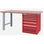 Bahco 1495KH8RDWB15TD Heavy Duty Low Height MDF top Workbench With 8 Drawer Red Cabinet 1500mm Long