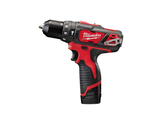 Milwaukee M12 BPD-202C 12V Sub Compact Percussion Drill with 2x 2.0Ah ...