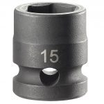 Facom NSS.15A 1/2" Drive Metric Hexagon (6-Point) Stubby Impact Socket 15mm