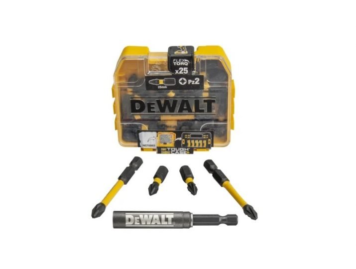 Dewalt Extreme 26 Piece PZ2 Impact Torsion Screwdriver Bits DT70591T + 1/4″ Bit Holder PrimeTools