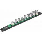 Wera 005450 8790 B 3/8" Drive 9 Piece Magnetic Imperial Socket Set on Socket Rail Strip