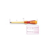 Beta 1274MQ 1000V VDE Insulated Slotted Screwdriver 4mm x 100mm