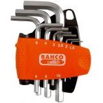 Bahco BE-9878 9 Piece Stubby Hexagon Allen Key Set 1.5 - 10mm