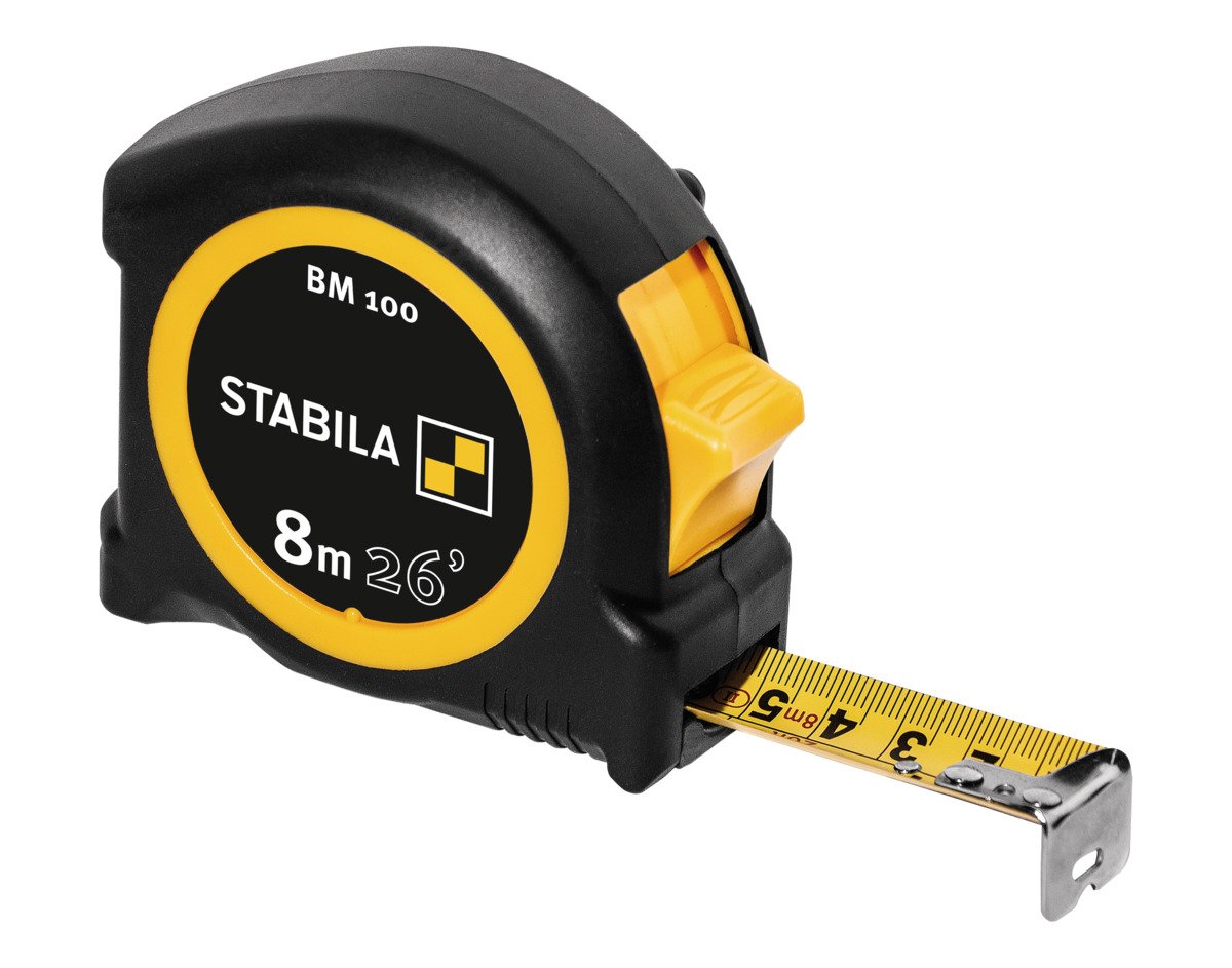 Stabila BM 100 Pocket Tape Measure 8m/26ft (Width 19mm) PrimeTools