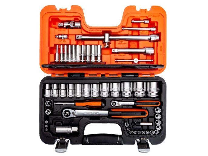 Bahco S560 1/4" & 1/2" Drive 56 Piece Metric Socket & Bit Set 4-32mm