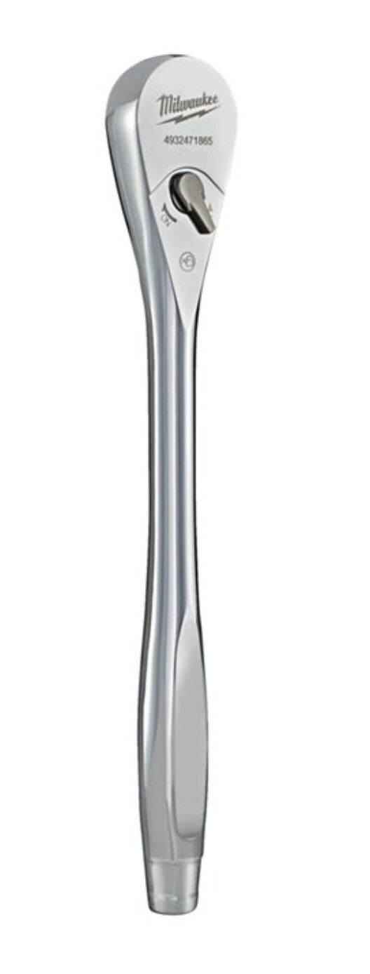 Milwaukee 4932471865 1/2" Drive Steel Chrome Handle Slim Ratchet