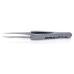 Knipex 92 21 12 ESD Precision ESD Stainless Steel Tweezers With Rubber Handles 112mm