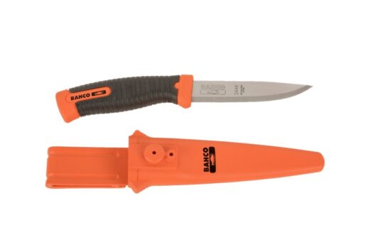 Bahco 2446 Multipurpose Tradesman Knife with Dual-Component Handle & Double Button Holster