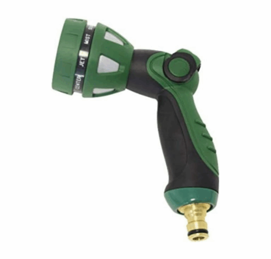 Spear & Jackson Kew Gardens BWF28GKEW Garden Hose Watering Jet Spray Gun - 9 Settings - Green