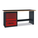 Beta C59A 2 Metre Endurance Workbench with 6 Drawers in Red
