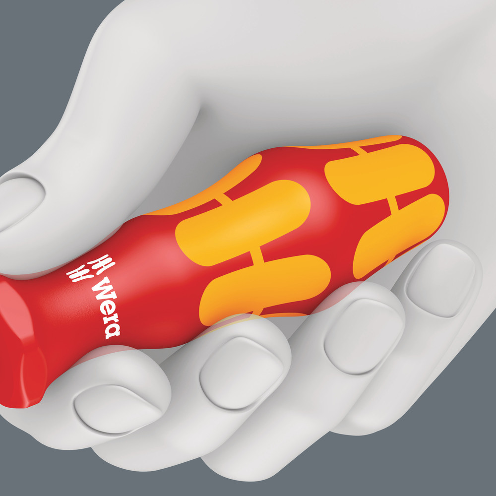 Wera 165 iSS PZ/S VDE Insulated Slimline Screwdriver, Pozidriv/Slotted #1 x 80mm - 020132 - Image 3