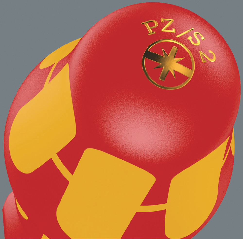 Wera 165 iSS PZ/S VDE Insulated Slimline Screwdriver, Pozidriv/Slotted #1 x 80mm - 020132 - Image 2