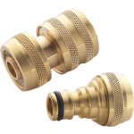 Spear and Jackson BWF3  1/2" Male and Female Brass Quick Fit Hose Connector Set
