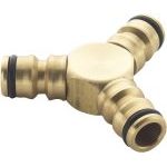 Spear and Jackson BWF8  Triple Male Brass Quick Fit Hose Connector