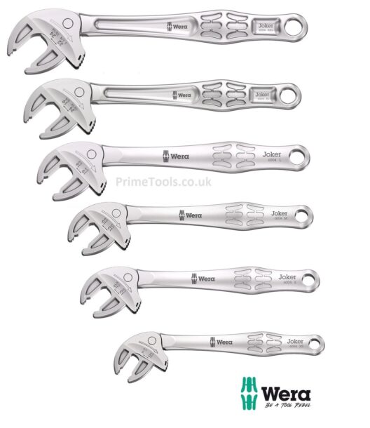 Wera JOKER 6004 6 Piece Self-Setting Adjustable Spanner Set XS, S, M, L, XL & XXL (7-32mm)