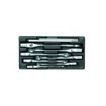 Gedore 1500 ES-534 7 Piece Swivel Head Spanner Socket Wrench Set in Plastic Tray 10-19mm