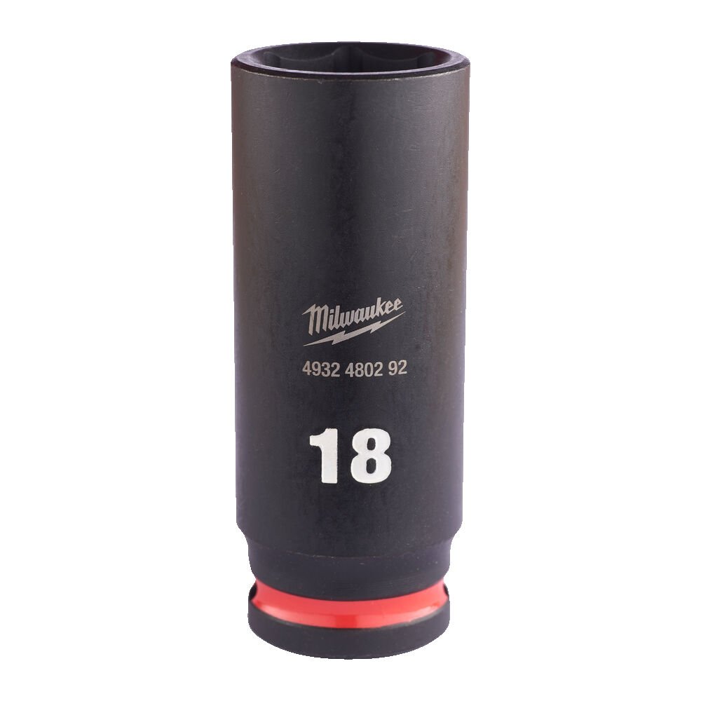 Genius Tools 3/8" Drive 18mm Deep Impact Socket - Chrome Moly Steel, 6-Point