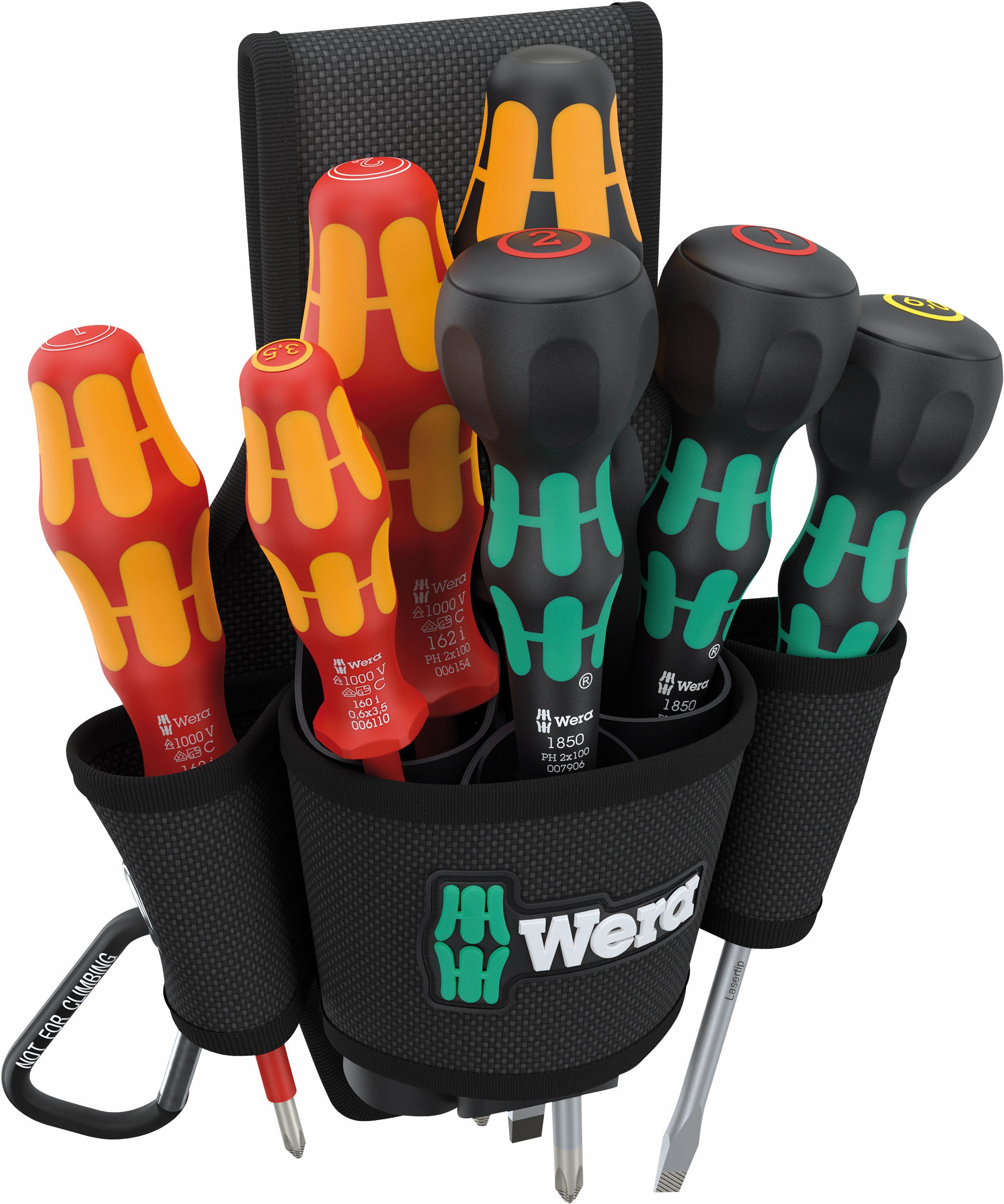 Wera 136033 8 Piece 9621 Belt Holster Set 2 Ball Grip Screwdriver Set