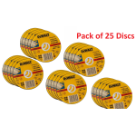 Pack of 25 DeWalt INOX Ultra Thin Metal Cutting Discs 115 x 1.0 x 22.23mm Suitable for Stainless Steel