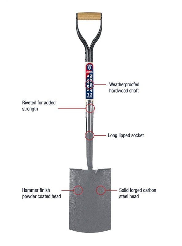 Spear and Jackson 1071AL Neverbend Professional Treaded Garden Digging
