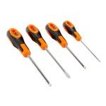 Bahco 602-4-LA 4 Piece Slotted &amp; Phillips Screwdriver Set With Rubber Grips