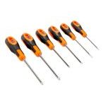 Bahco 605-6 6 Piece Slotted, Phillips &; Pozidriv Screwdriver Set With Rubber Grips