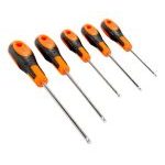 Bahco 612-5 5 Piece Torx Screwdriver Set With Rubber Grips