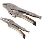 Irwin Vise-Grip T77T 2 Piece Quick Release Curved Jaw and Long Nose Locking Pliers Set
