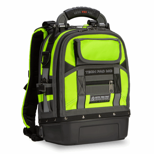 Veto Pro Pac TECH PAC MC HiViz Yellow Tool Bag Backpack / Rucksack