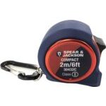 Spear & Jackson 30432C Compact Tape Measure - 2 Metres / 6ft