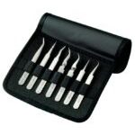 Lindstrom 9854 7 Piece Stainless Steel Anti-Magnetic SMD Tweezers Set