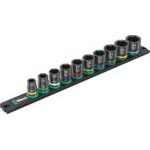 Wera 9607 Magnetic Rail B Impaktor 1, 3/8" Drive Impact Socket Set 10-24mm - 005451