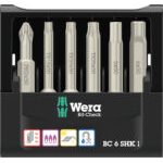 Wera Bit-Check 6 SHK 1 SB, 6 Piece Screwdriver Bit Set - 073631