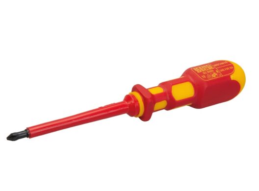 King Dick INS14610 6 in 1 1000V VDE Insulated Crosstip Screwdriver for Pozi & Phillips 1, 2 & 3